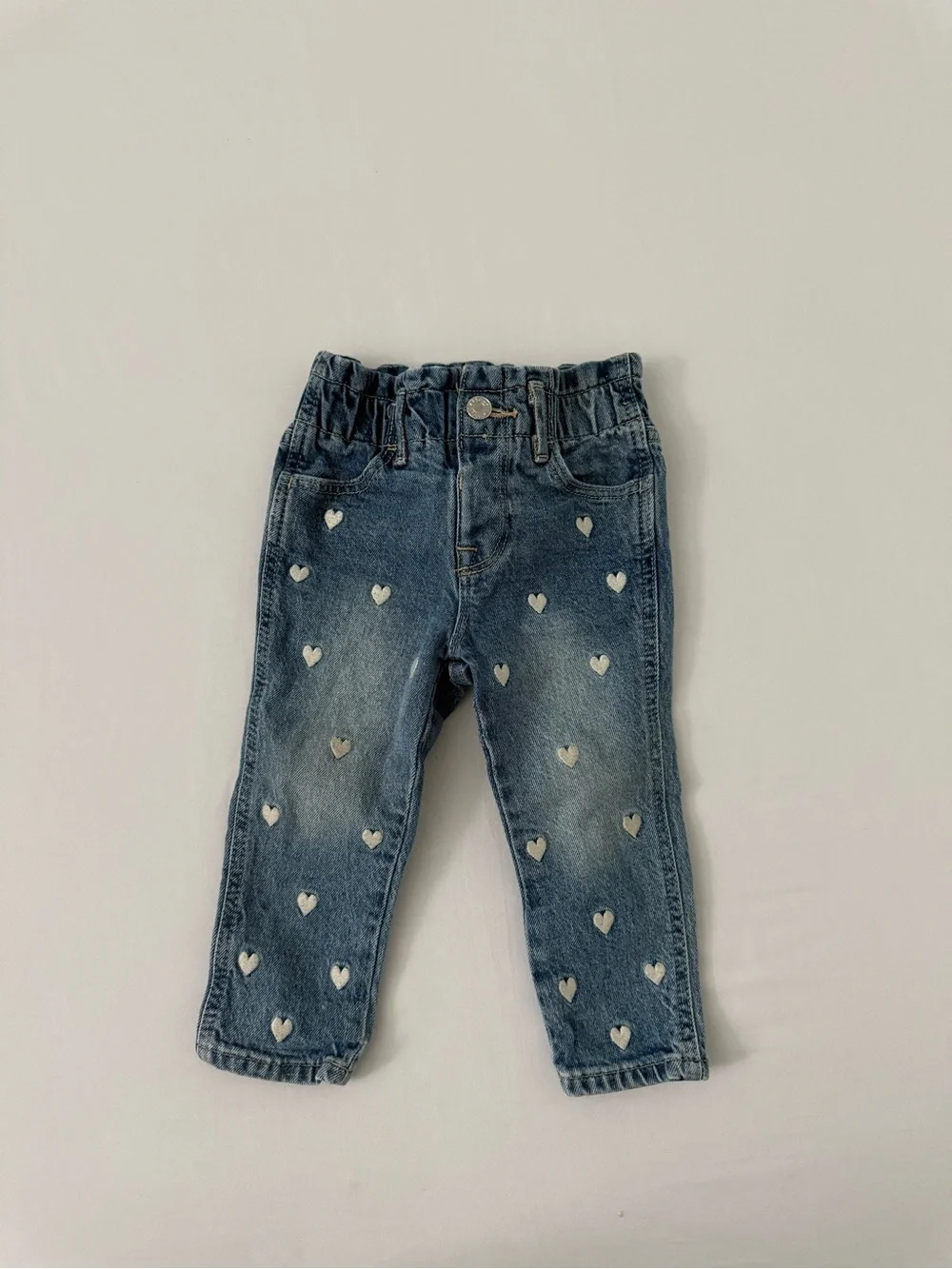 12-18m babyGAP Heartprint Denim Jeans - Blue